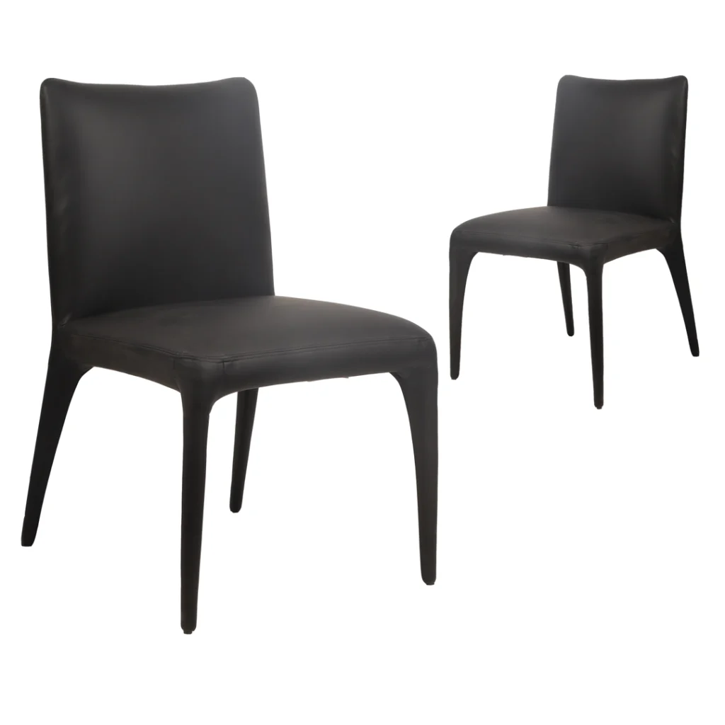 Toulon Dining Chairs Black Set 2