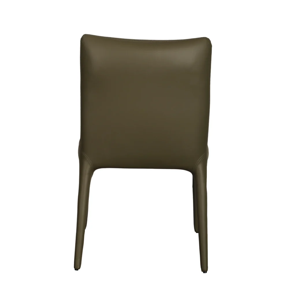 Toulon Olive Dining Chairs Set 2 Modern Leather Comfort