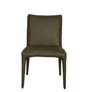 Toulon Dining Chairs Olive Set 2 PU Leather