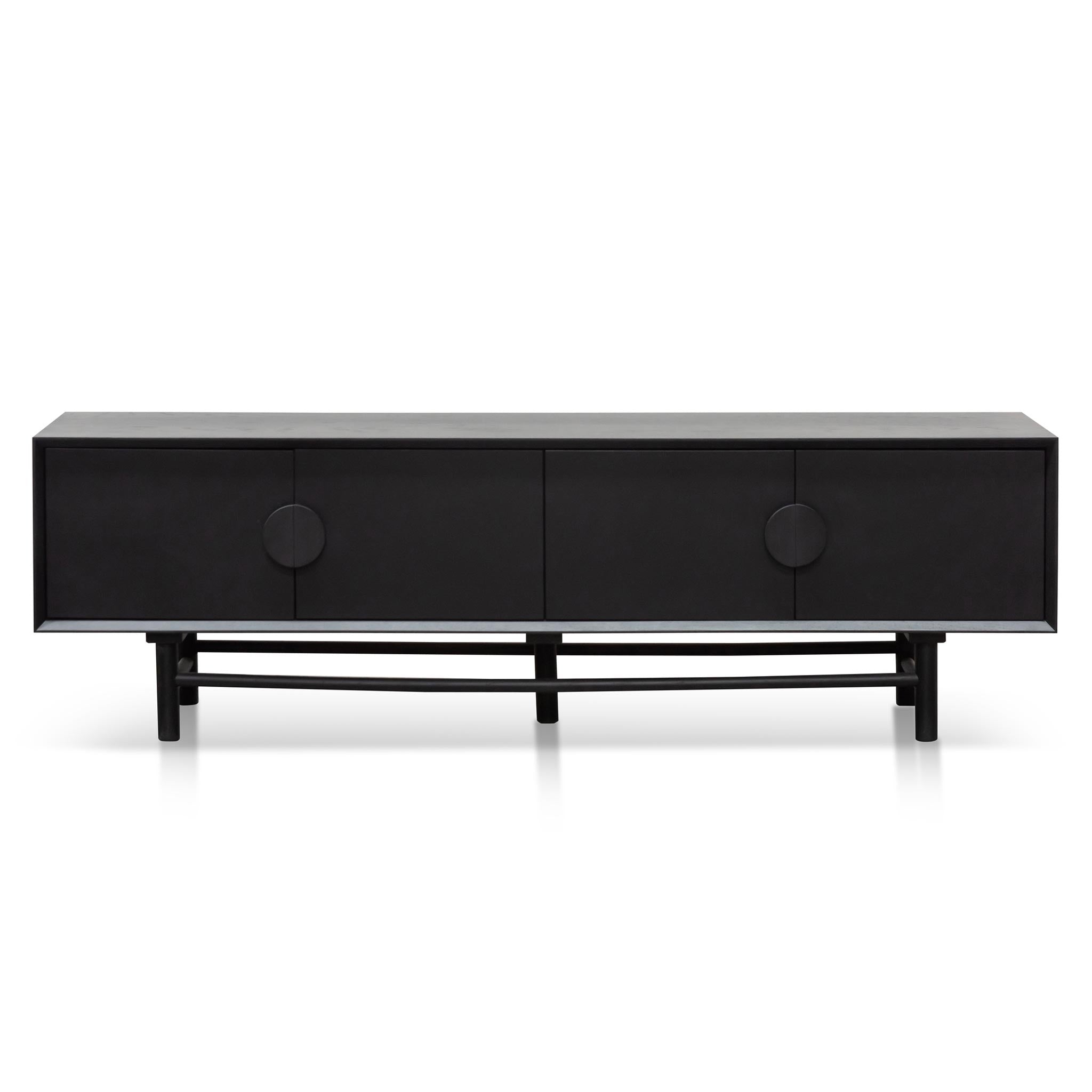 Levi 1.8m Wooden TV Entertainment Unit – Black
