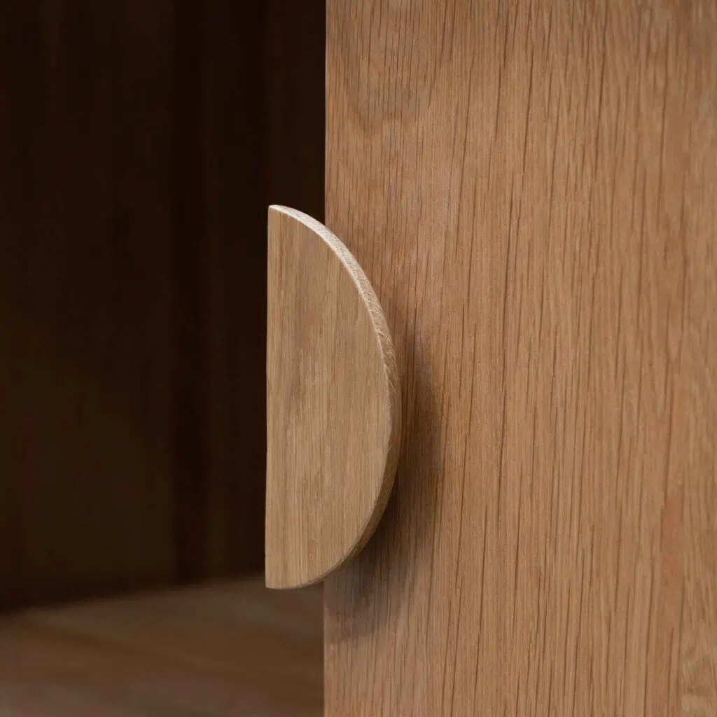 Birch 1.8m wooden TV unit with natural oak finish and mid-century design for living rooms