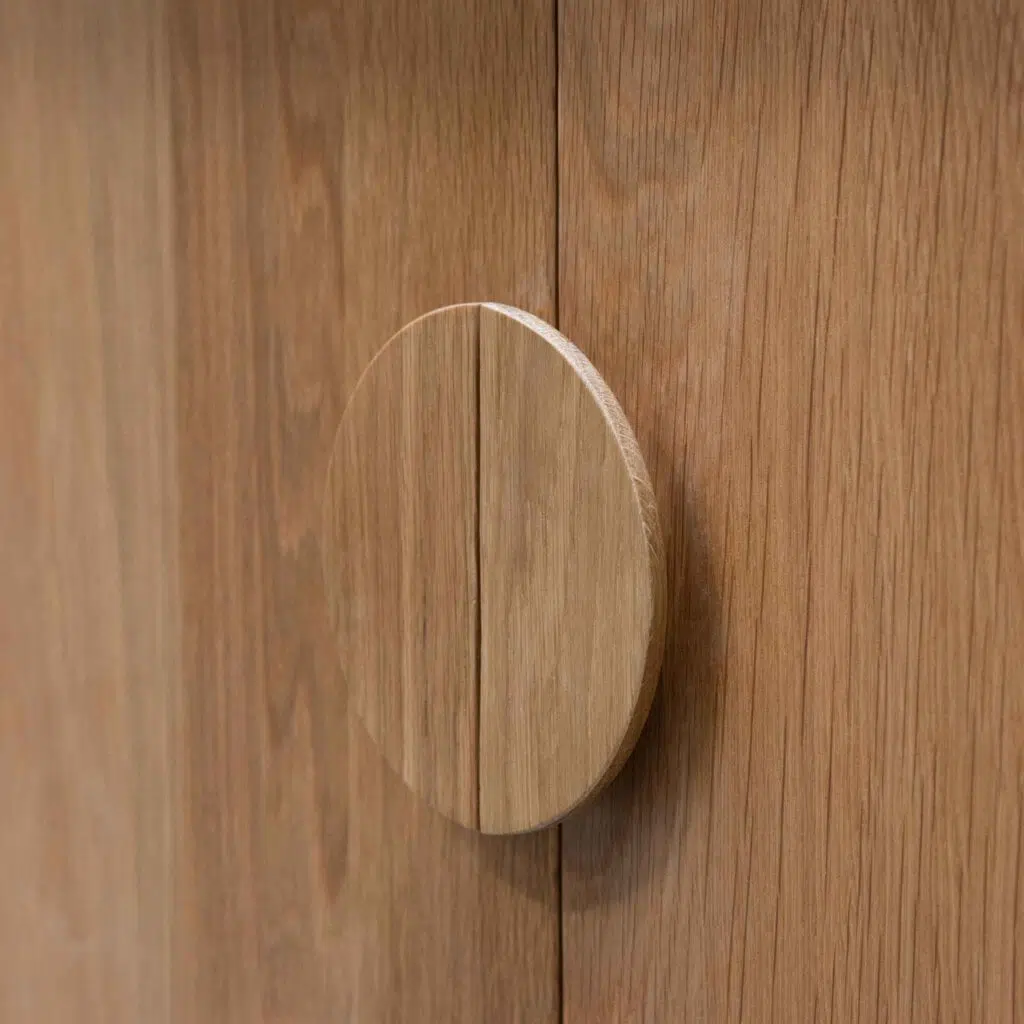 Birch 1.8m wooden TV entertainment unit with natural oak finish and mid-century design