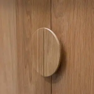 Birch 1.8m wooden TV entertainment unit with natural oak finish and mid-century design