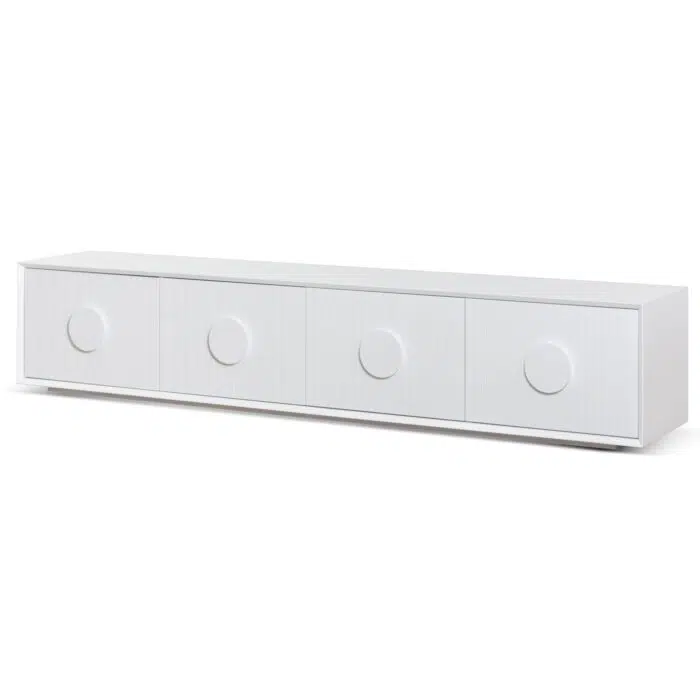 Kai 2.3m Wooden Entertainment TV Unit – White