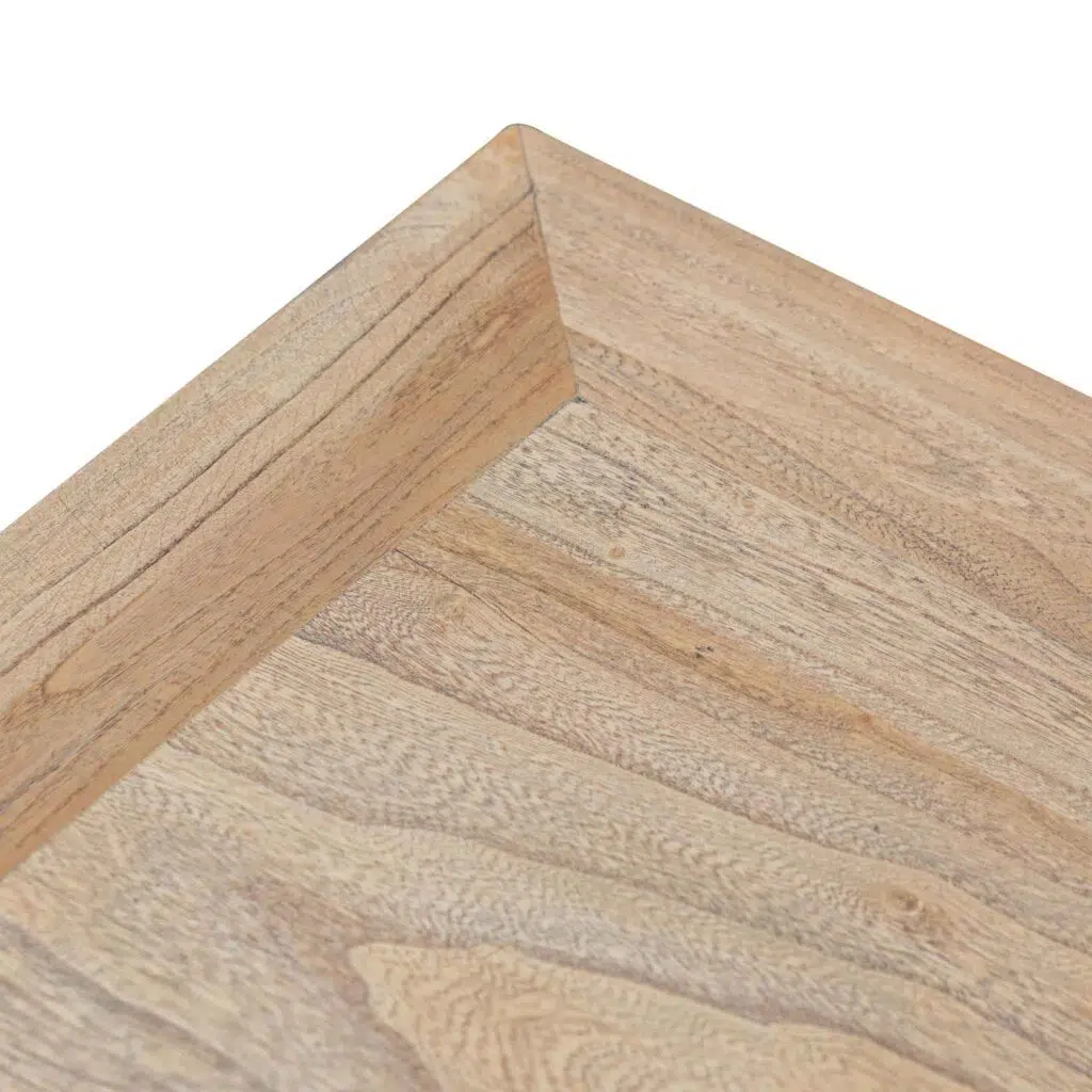 Isaac 2m TV entertainment unit with natural elm wood and rattan doors for coastal style