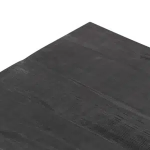 Rustic black wooden TV unit with natural pine doors and chevron detailing for modern living spaces