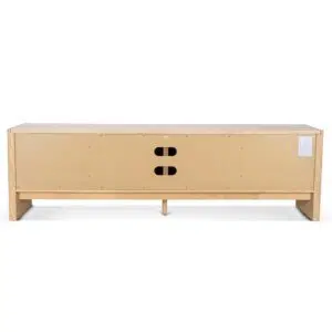 Nora 2.1m Travertine Top TV Entertainment Unit Creme Ash Modern Design