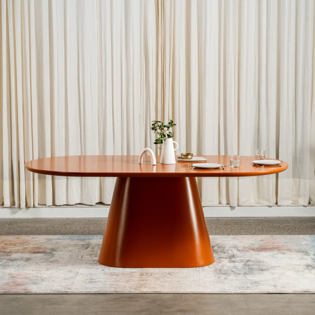 Valencia Dining Table Citrus Finish Modern