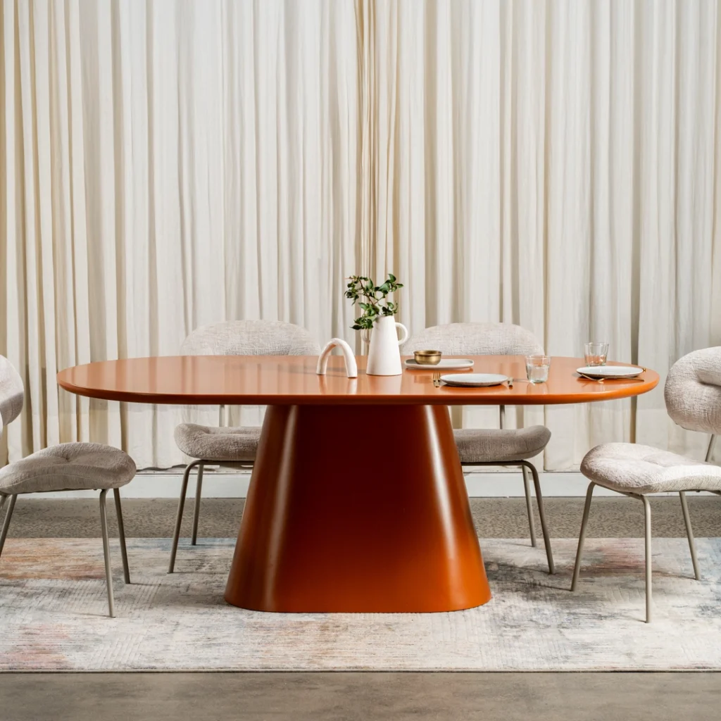 Valencia Dining Table Citrus Modern Matte Finish
