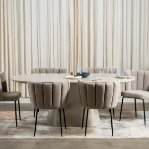 Valencia Dining Table Putty Matte Finish