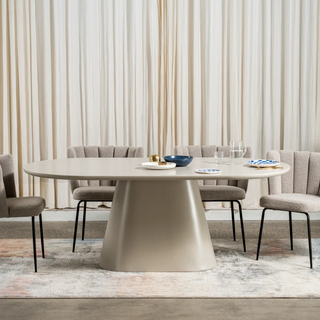 Valencia Dining Table Putty Modern Contemporary