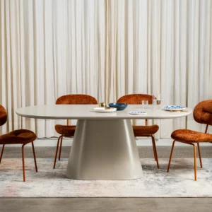 Valencia Dining Table Putty Modern Finish