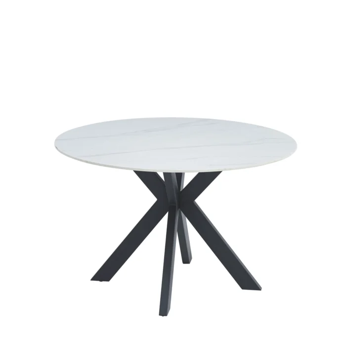 Venice 1.2m Round Dining Table – Snow White