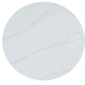 Venice Round Dining Table Snow White Ceramic