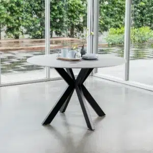 Venice Round Table - Bulgarian Grey Marble Effect