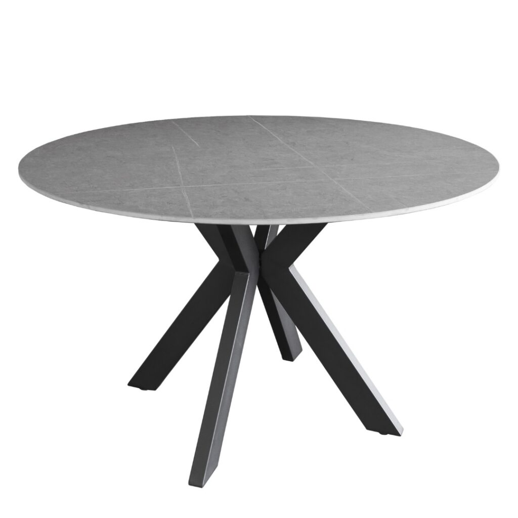 Venice Round Dining Table – Bulgarian Grey Ceramic