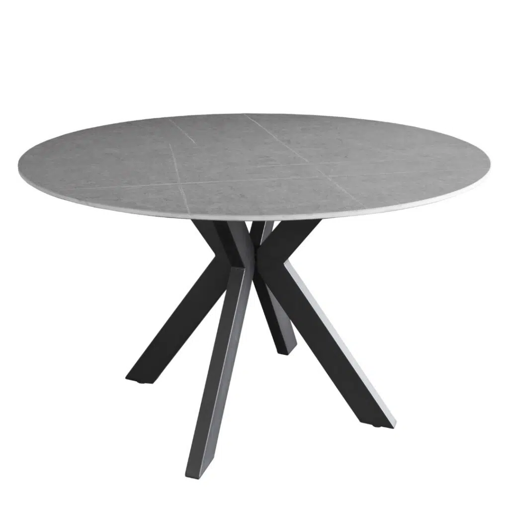 Venice Round Dining Table – Bulgarian Grey Ceramic