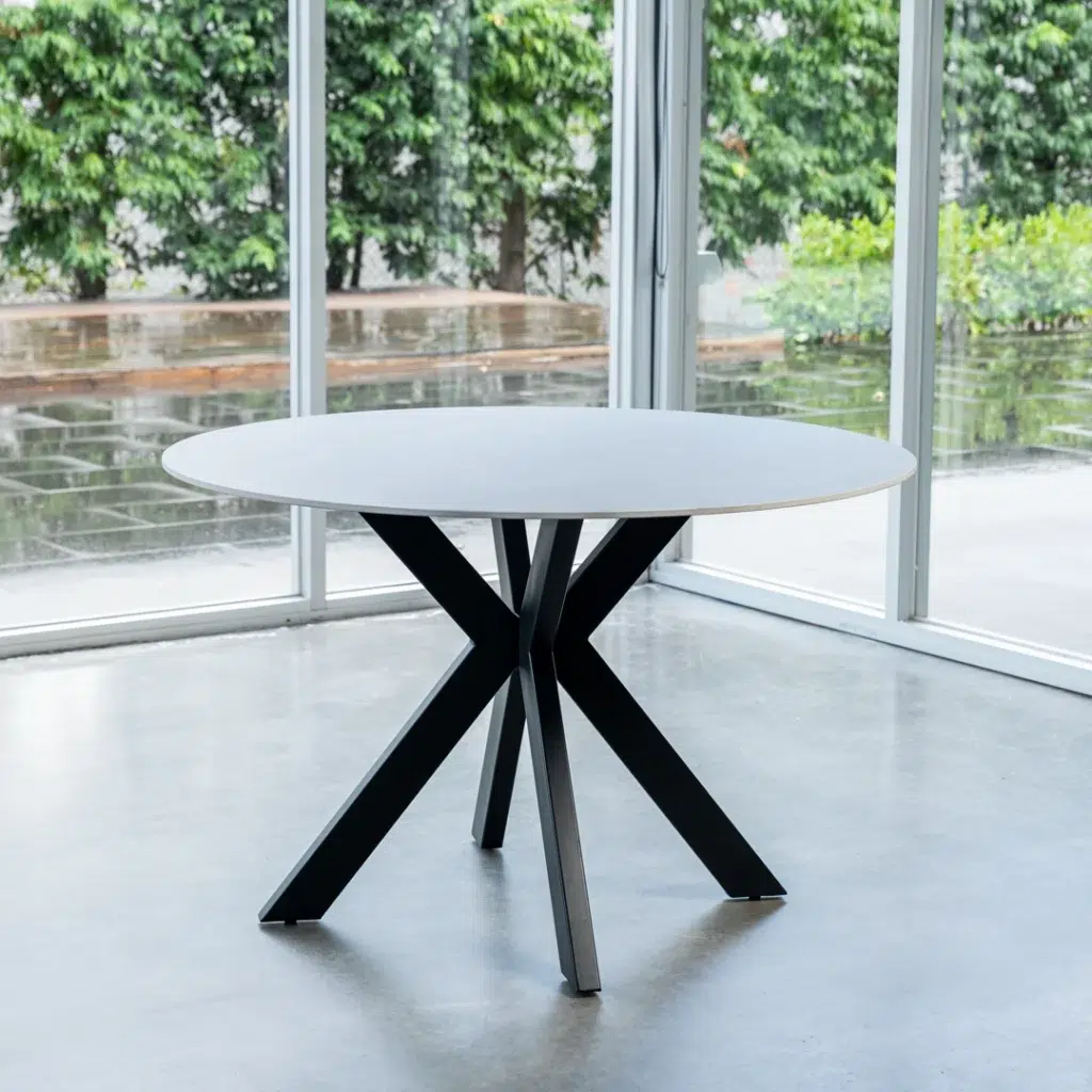 Venice Round Dining Table Bulgarian Grey Marble Ceramic Top