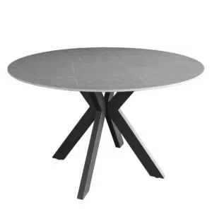 Venice Round Dining Table – Bulgarian Grey Ceramic