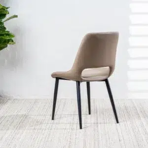 Vienna Dining Chair Taupe Eco Leather Set 2