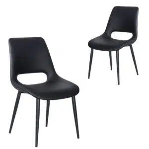Vienna Dining Chair Black Set 2