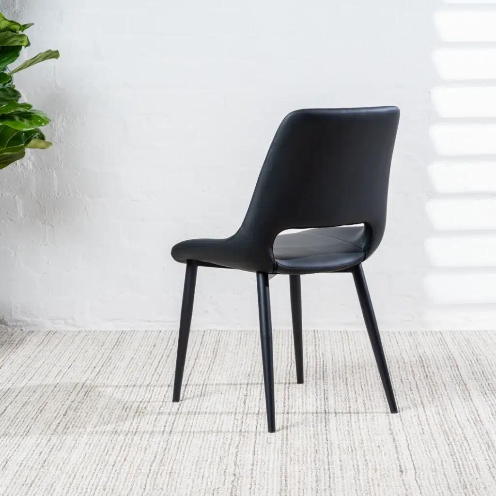 Black Vienna Dining Chairs Set 2