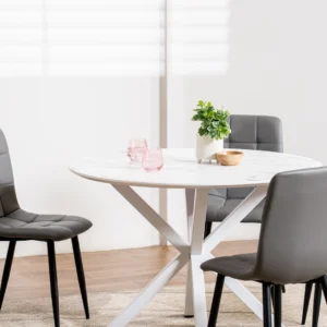 Charcoal Jack dining chairs set of 2 with bucket seat and black metal frame