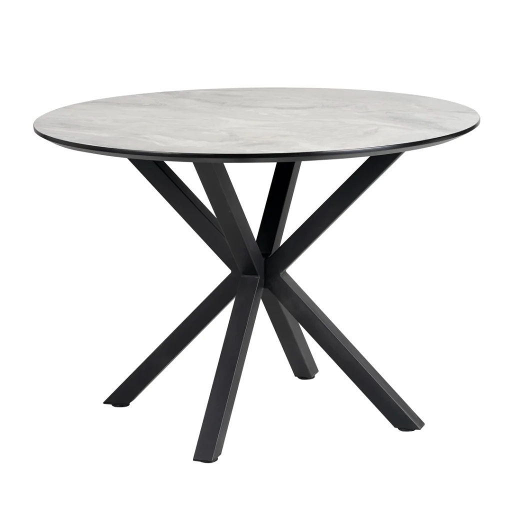 Villa 2.0m Dining Table Grey Cloud Marble-Effect