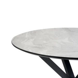 Villa 2m Grey Cloud Marble-Effect Dining Table