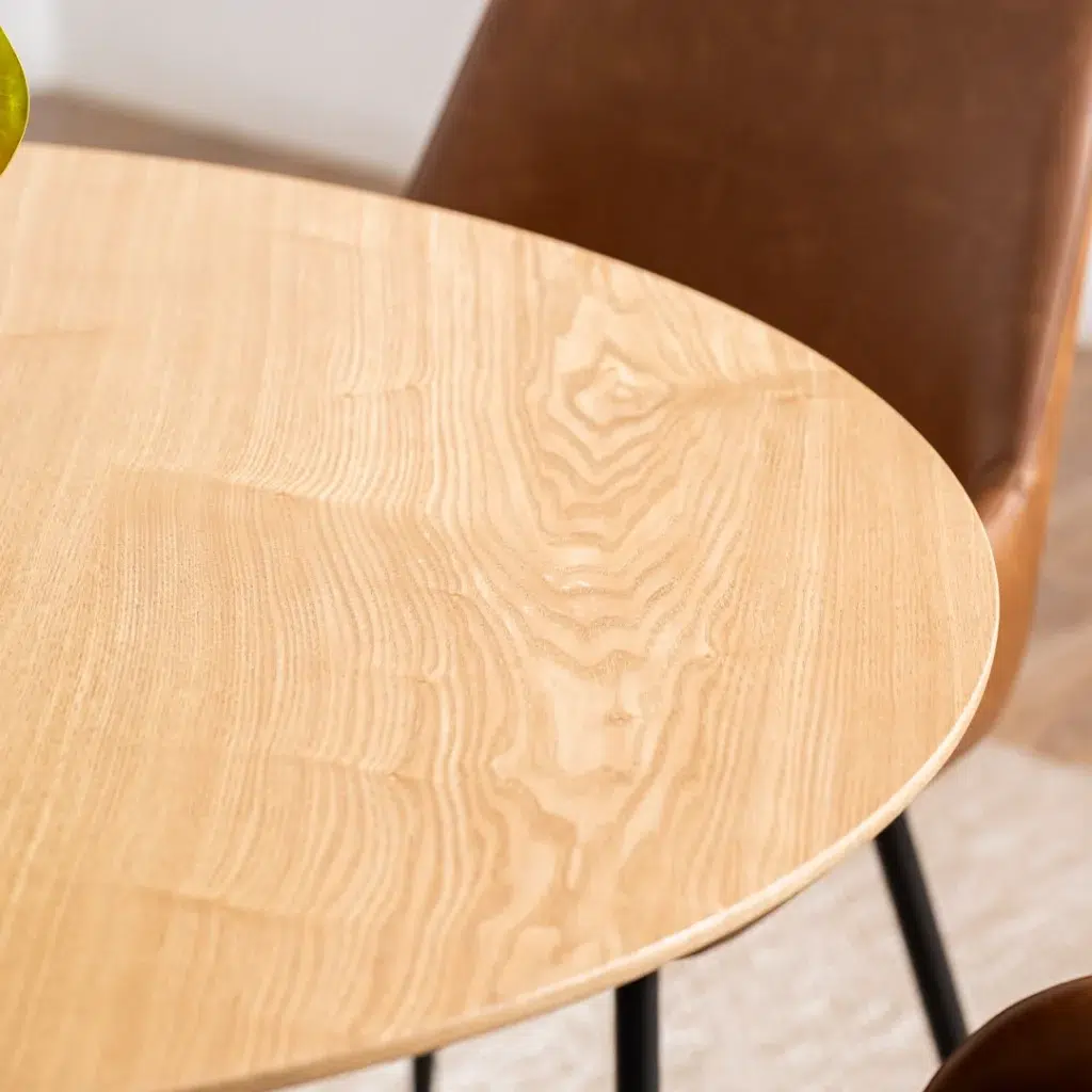 Villa Natural Ash Dining Table, Scratch-Resistant Modern