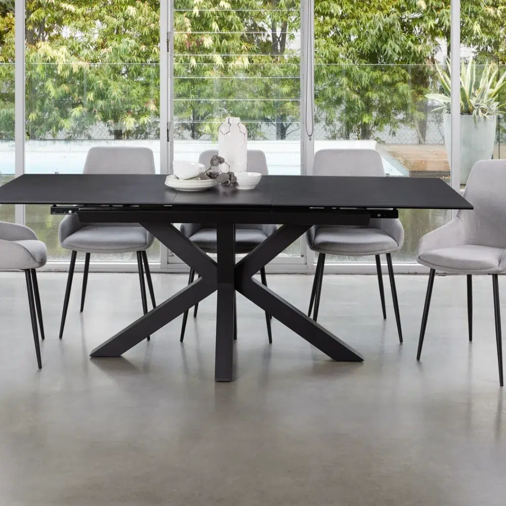 Venetti Expandable Ceramic Dining Table - Durable Steel Frame