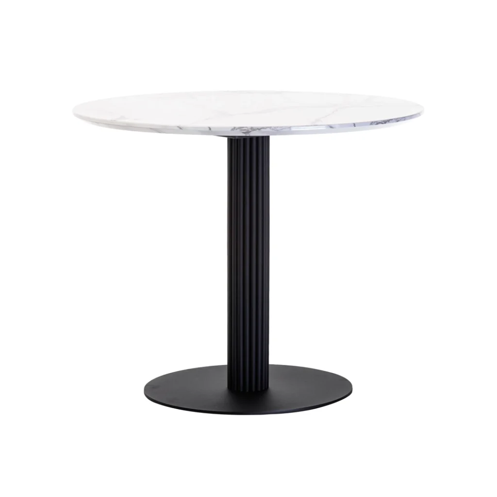 Vulcan Dining Table Marble Effect White Design
