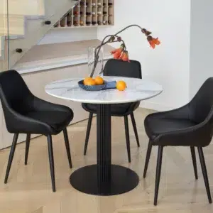 Vulcan Dining Table White Marble Tulip Design