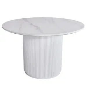 Windsor Dining Table Snow White Ceramic