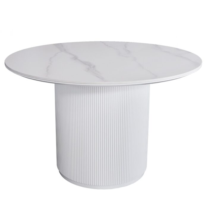 Windsor Dining Table Snow White Ceramic