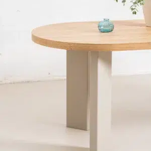 Modern rustic rectangular dining table oak grey