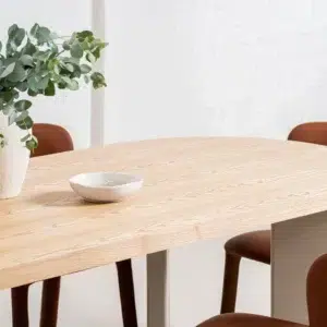 Oliver Western Rectangular Dining Table Oak Grey Rustic Modern