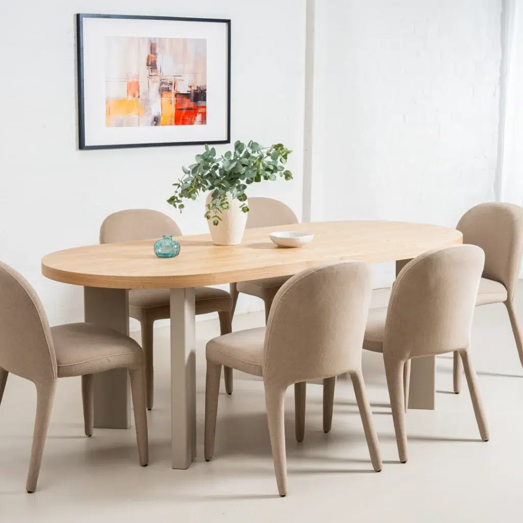 Oliver Western Oak Grey Rectangular Dining Table Modern Rustic