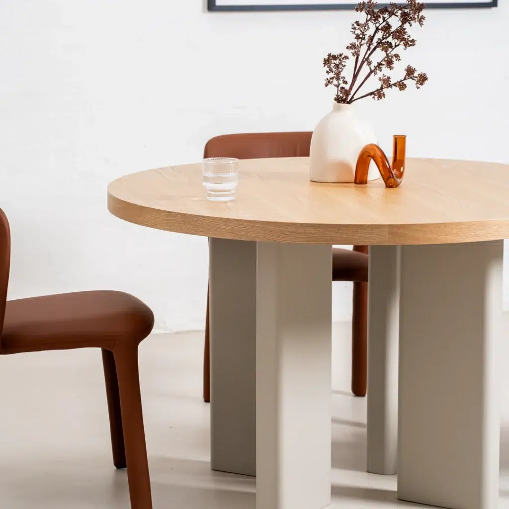 Oliver Western Round Oak Grey Dining Table