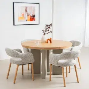 Oliver Western Oak Grey Rustic Dining Table