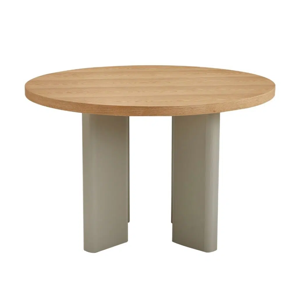 Oliver Western Round Dining Table Oak Grey
