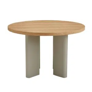 Oliver Western Round Dining Table Oak Grey