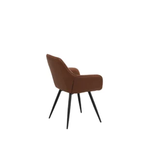 Zeus Dining Chair Cognac Set 2 Modern Comfort