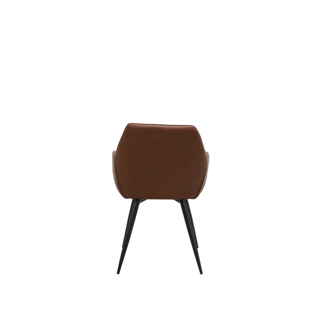 Zeus Dining Chair Cognac Leather Set of 2