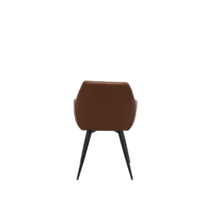 Zeus Dining Chair Cognac Leather Set of 2