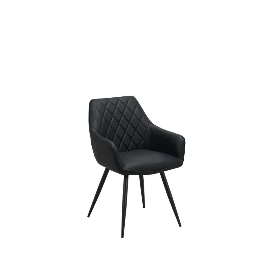 Zeus Dining Chairs Set of 2 Black Modern Comfort