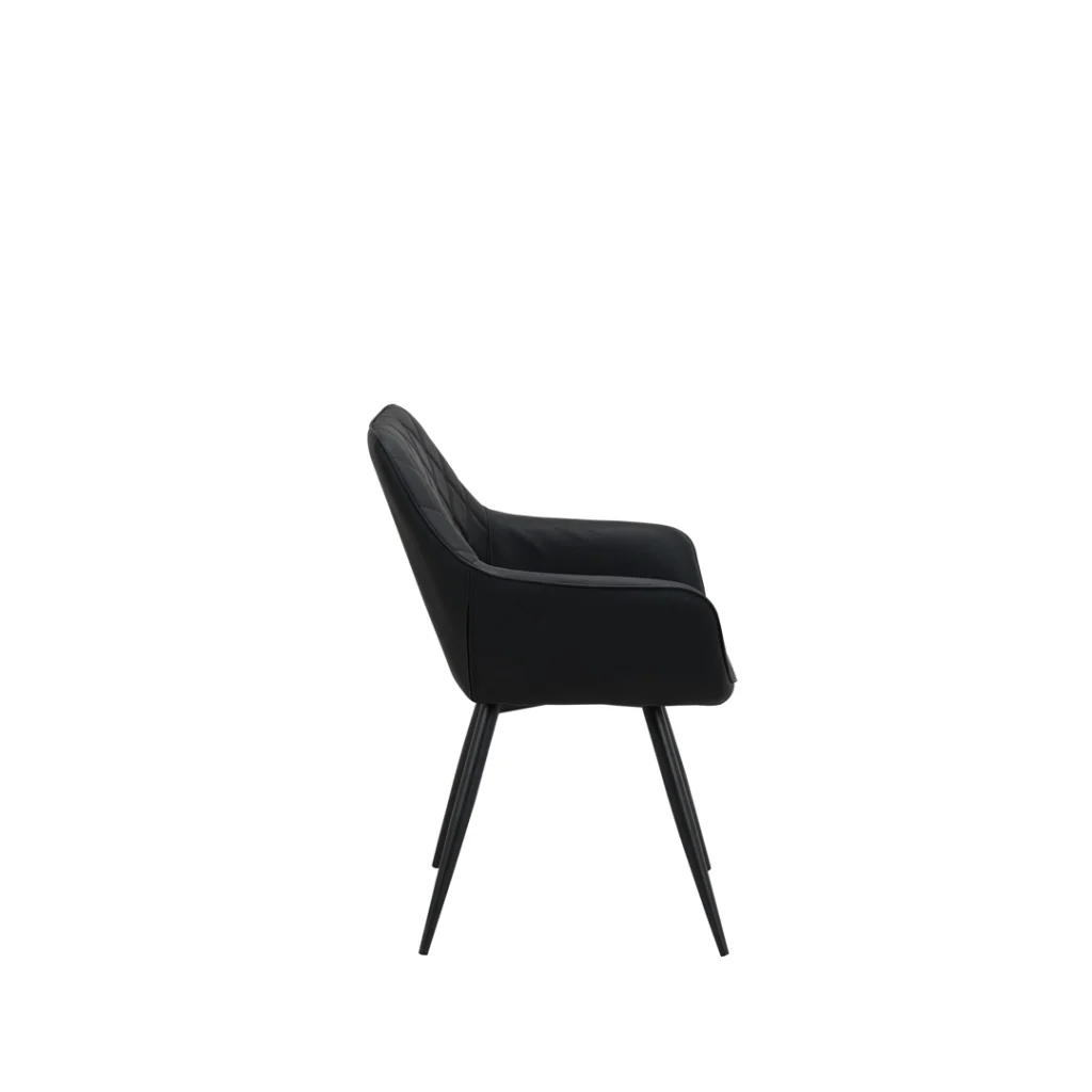 Zeus Dining Chairs Black Set 2 Modern