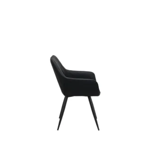 Zeus Dining Chairs Black Set 2 Modern
