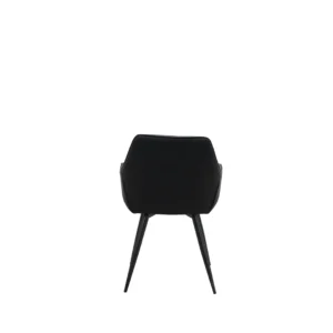 Zeus Dining Chairs Black Set 2