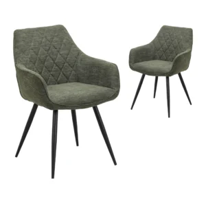 Zeus Dining Chairs Pistacchio Set of 2 Modern Comfort